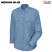 Medium Blue - Horace Small Men's Sentry Plus Long Sleeve Shirt With Zipper # HS1494