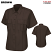 Brown - Horace Small Men's Sentry Plus Short Sleeve Shirt With Zipper # HS1245