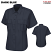 Dark Navy - Horace Small Men's Sentry Plus Short Sleeve Shirt With Zipper # HS1250