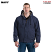 Navy - Berne Flame Resistant Quilt Lined Hooded Jacket #FRHJ01ND