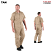 Tan - Berne Men's Poplin Short Sleeve Coverall #P700TN