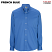 French Blue - Edwards Men's Long Sleeves Oxford Shirt #1975-061