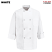 White - Chef Designs White Long Sleeve Eight Pearl-Button Chef Coat #0403WH