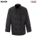 Black - Chef Designs Ten Knot Button Black Chef Coat #0427BK