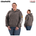 Graphite - Berne WSP401 Women's Signature Sleeve Hooded Pullover #WSP401GPH