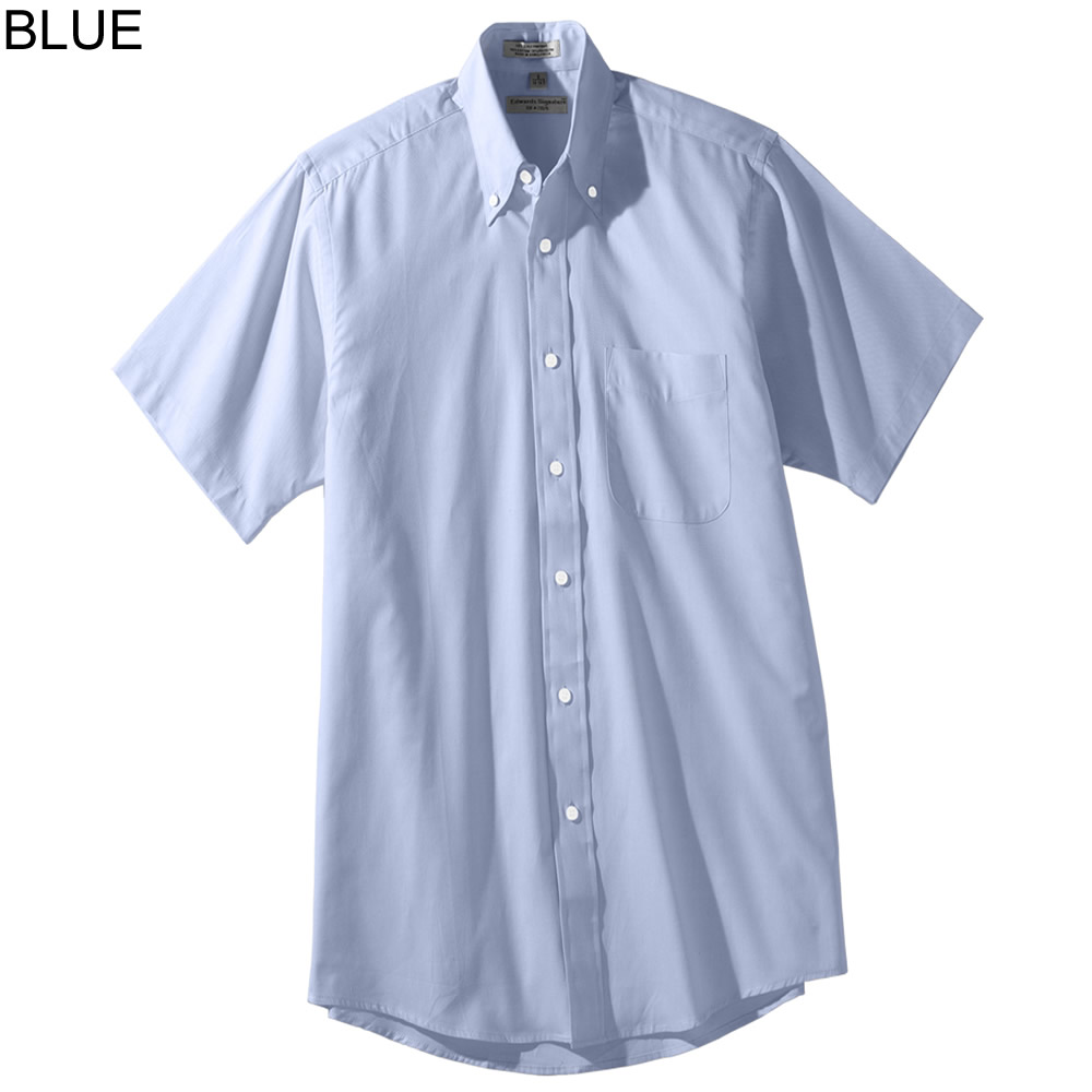Edwards Men's Short Sleeve Oxford Shirt - 1925