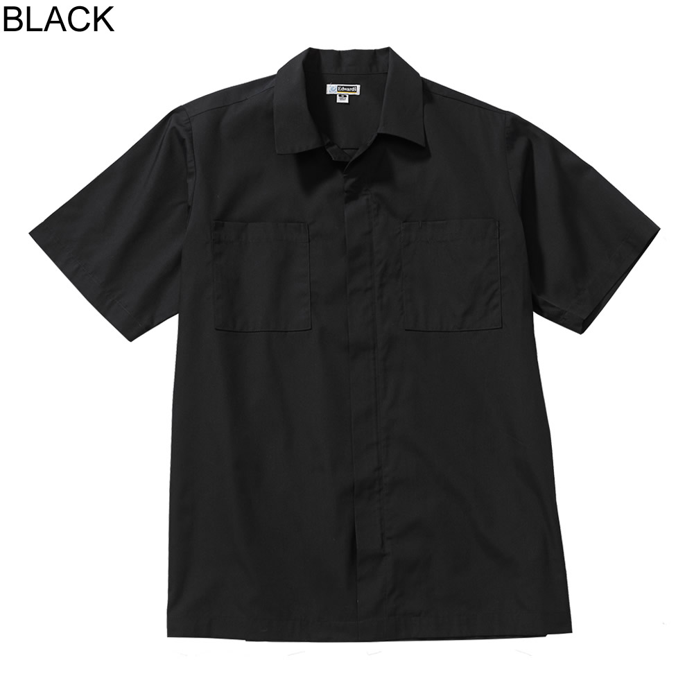 Edwards Men's Zip Front Housekeeping Short Sleeve Service Shirt - 4889