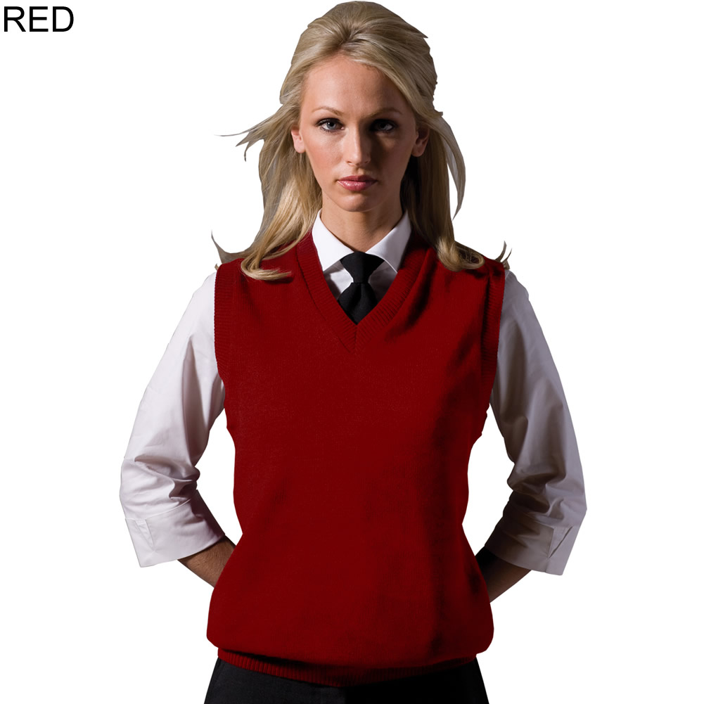 Summer red sweater vest for ladies club
