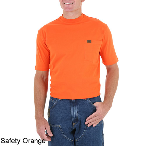 Safety Orange pocket t shirt Short Sleeve