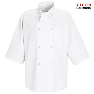 Chef Designs 0404 Half-Sleeve Chef Coat - 0404WH