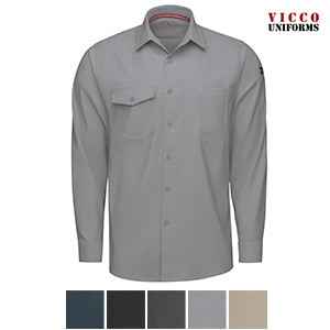 Red Kap TSM4 Men's Cooling Work Shirt - Long Sleeve