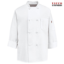 Chef Designs 0414 Eight Knot-Button Chef Coat with Chest Pocket