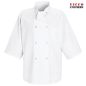 Chef Designs 0404 Half-Sleeve Chef Coat - 0404WH